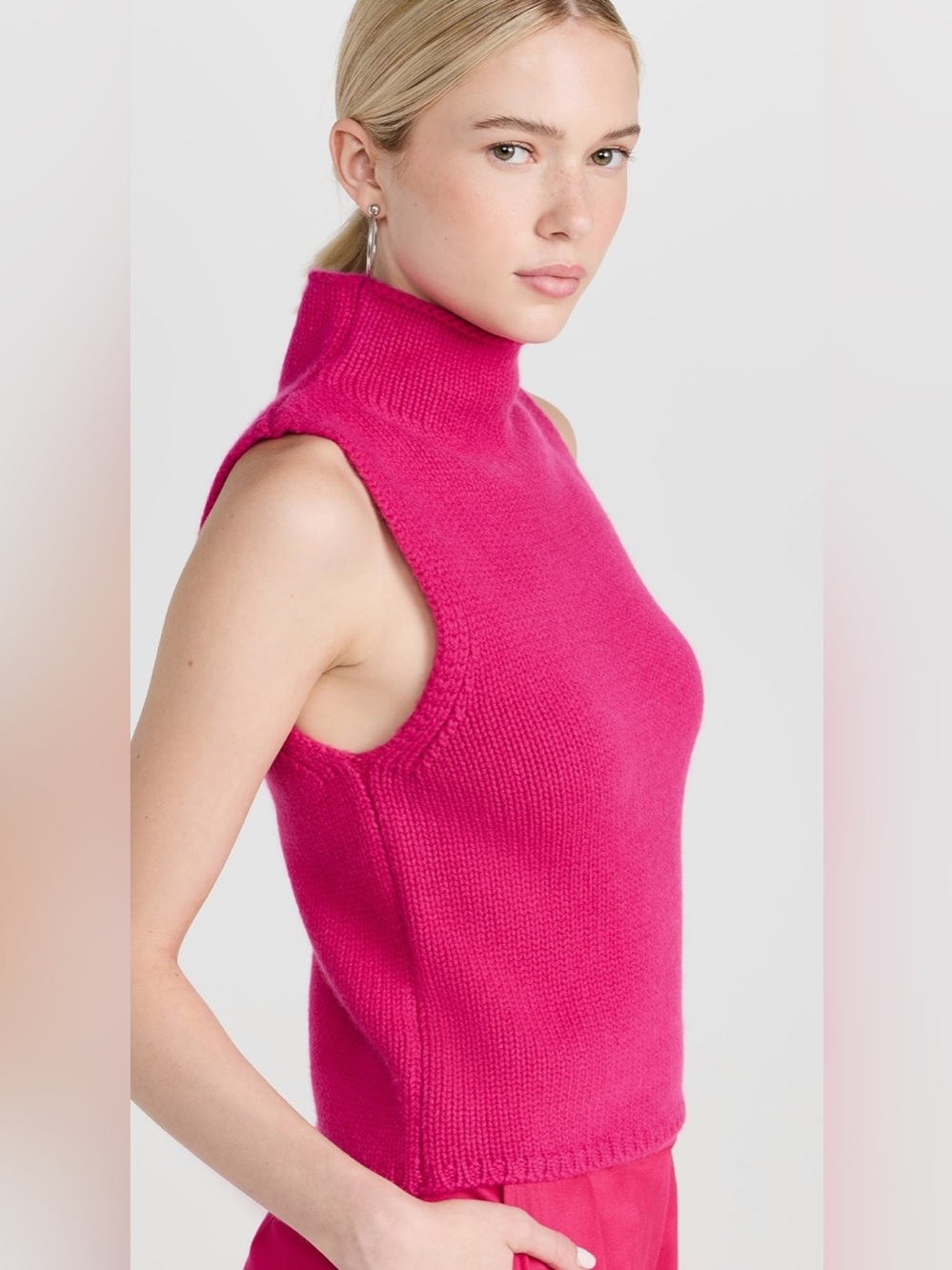 Sablyn Sleeveless Cashmere Top in Fuchsia
Size XS - Picture 4 of 9